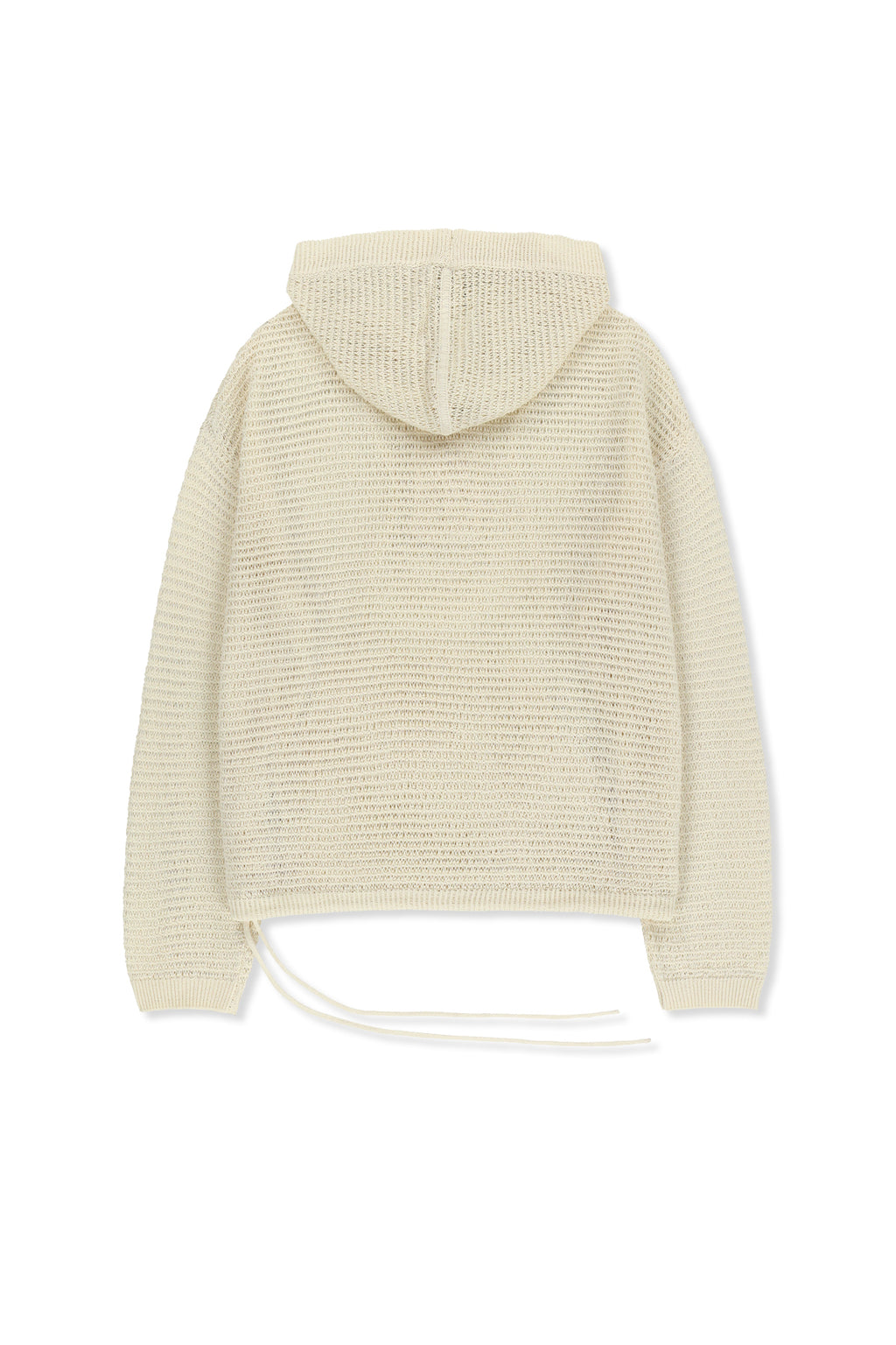 Matin Kim - Oversized Mesh Knit Hoodie (Cream) product image 2 | TRAB K-Fashion Australia