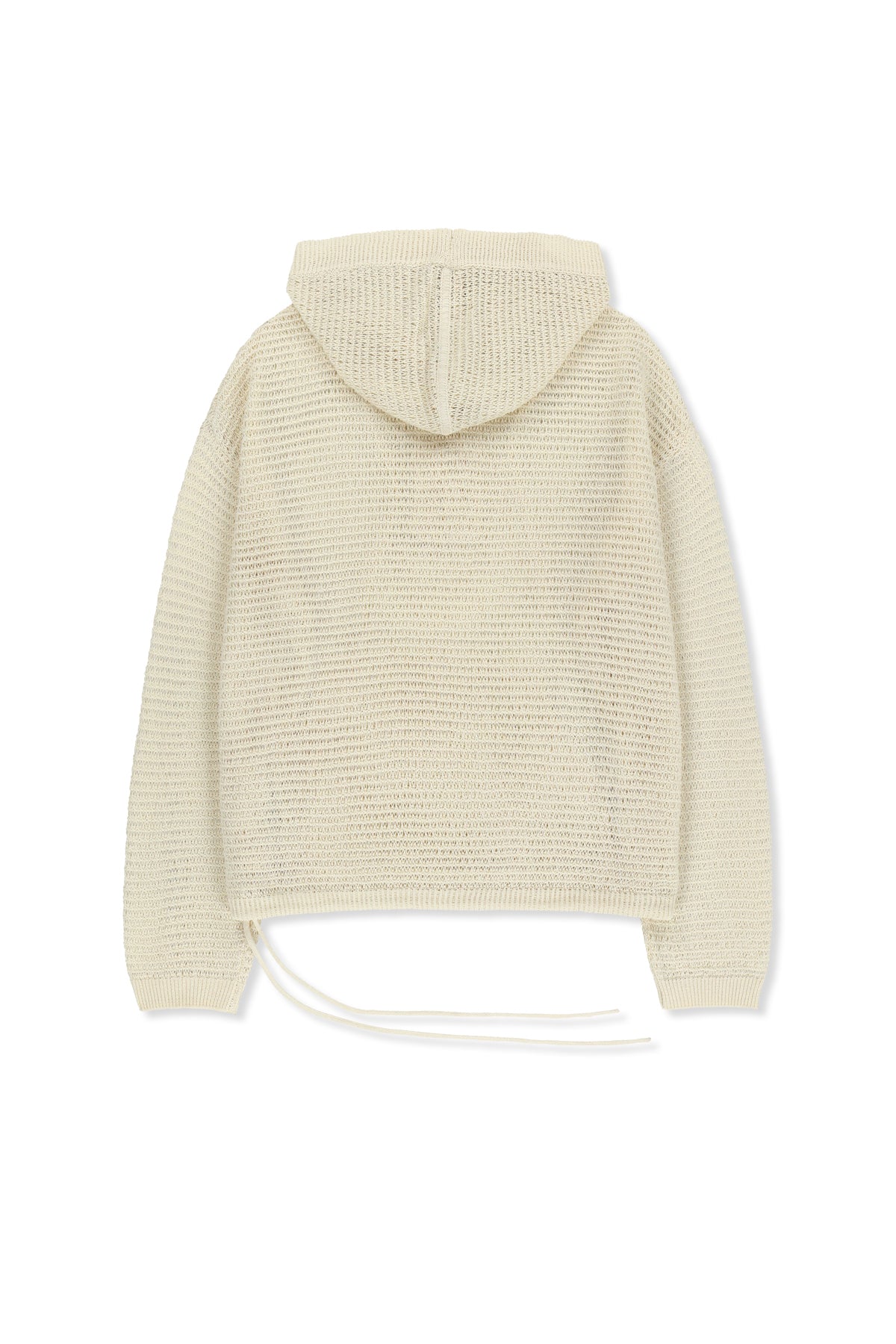 Matin Kim - Oversized Mesh Knit Hoodie (Cream) product image 2 | TRAB K-Fashion Australia