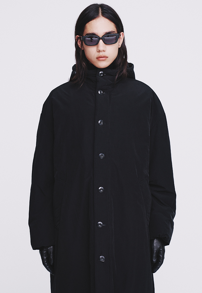 Tonywack - Goose Down Hooded Puffer Coat (Black) product image 6 | TRAB K-Fashion Australia