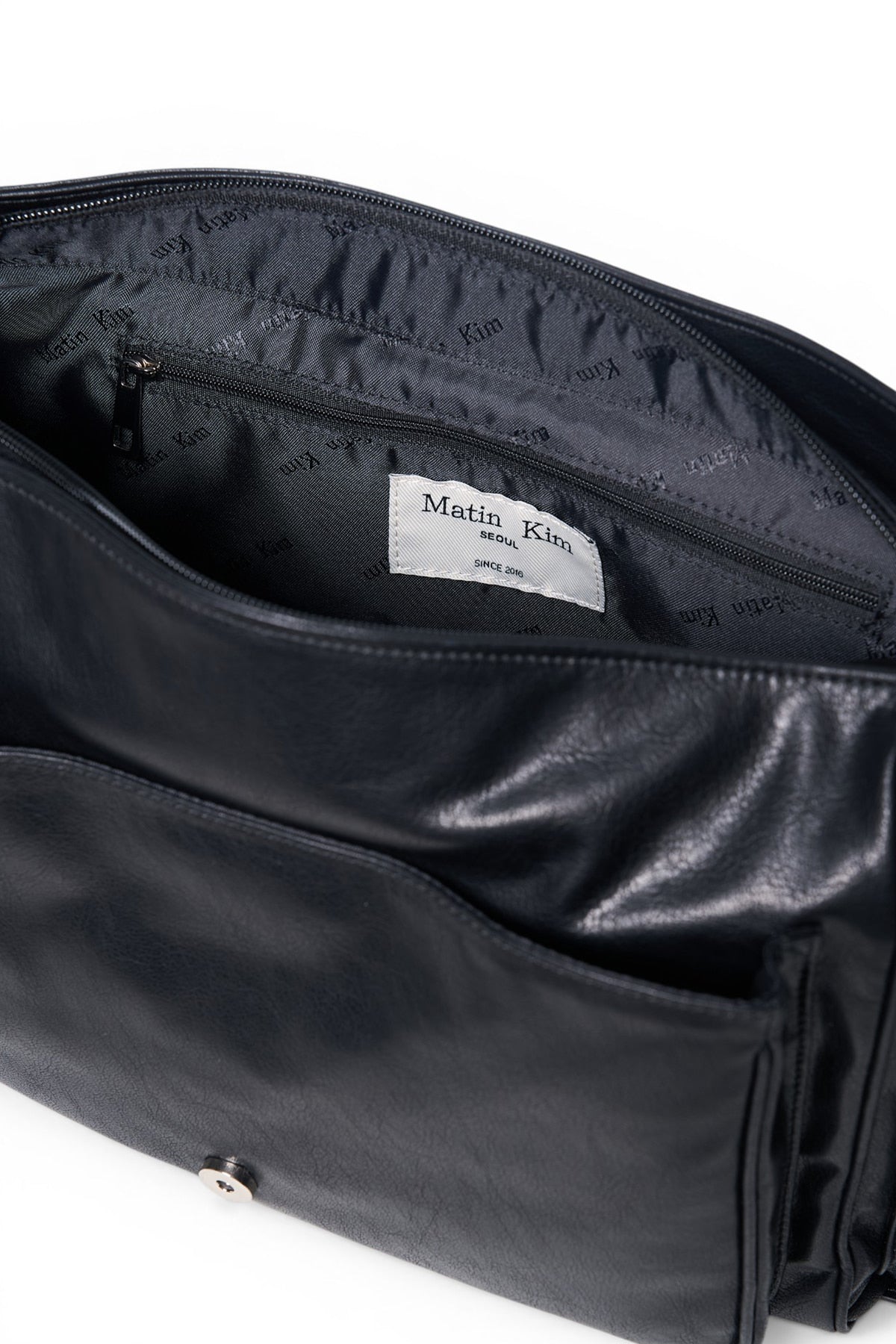Matin Kim - Dual Pocket Messenger Bag (Black) product image 4 | TRAB K-Fashion Australia