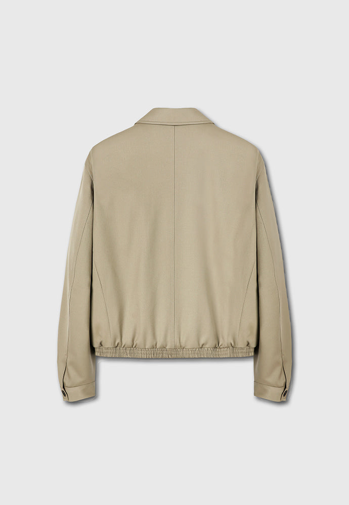 Tonywack - Super Fine Wool Double Pocket Zip Blouson (Beige) product image 9 | TRAB K-Fashion Australia