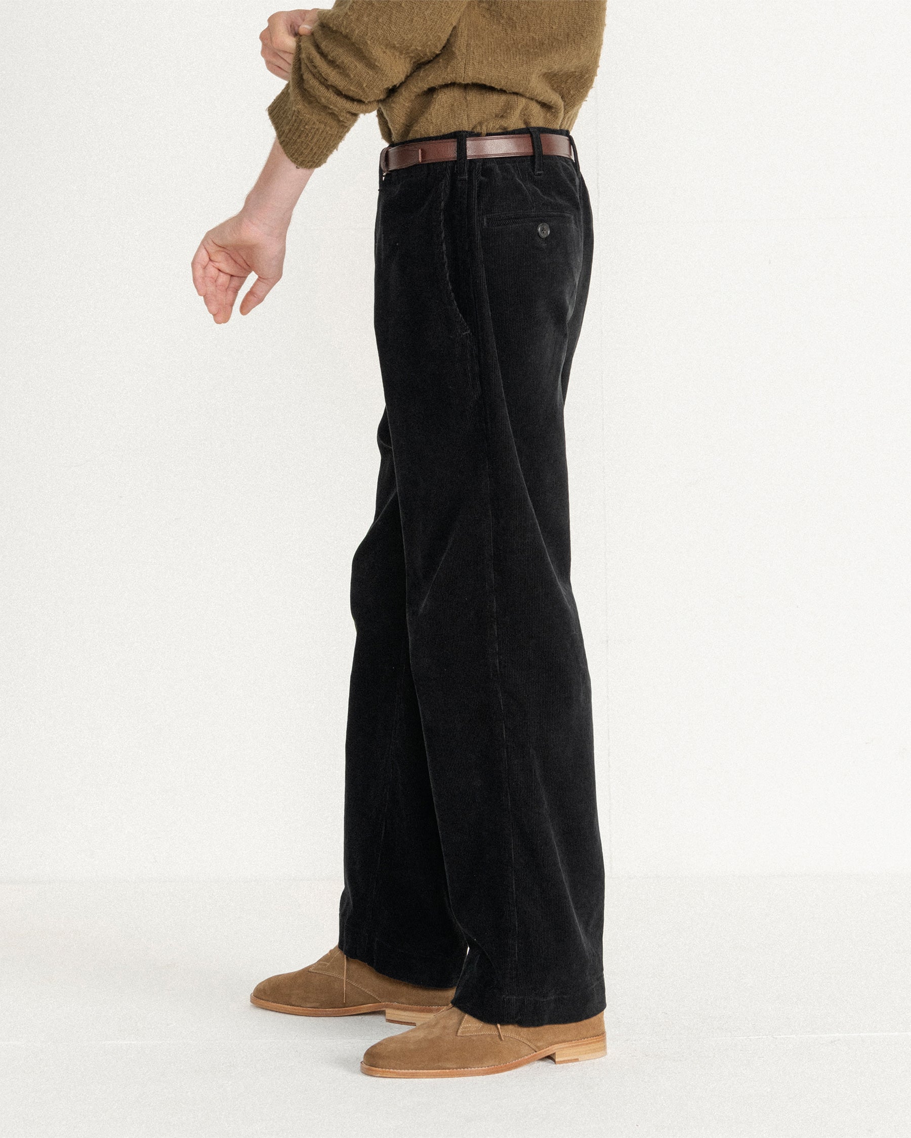 Brownyard - Washed Corduroy Pants (Black) product image 2 | TRAB K-Fashion Australia