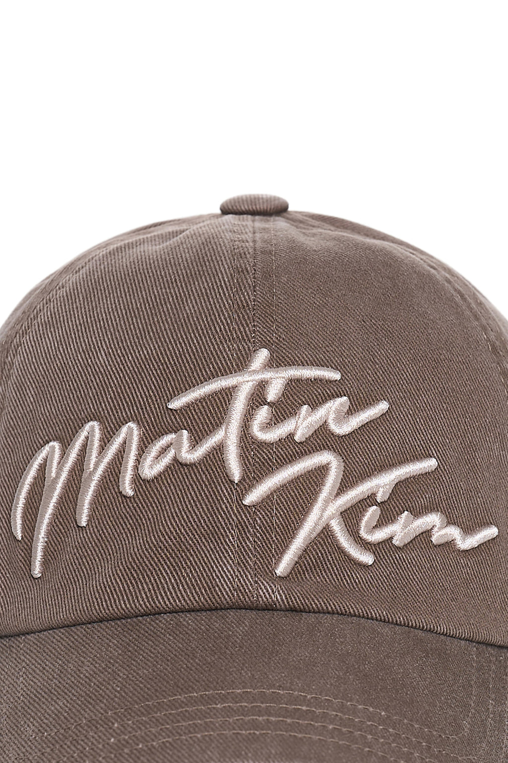 Matin Kim - Logo Script Ball Cap (Brown) product image 4 | TRAB K-Fashion Australia