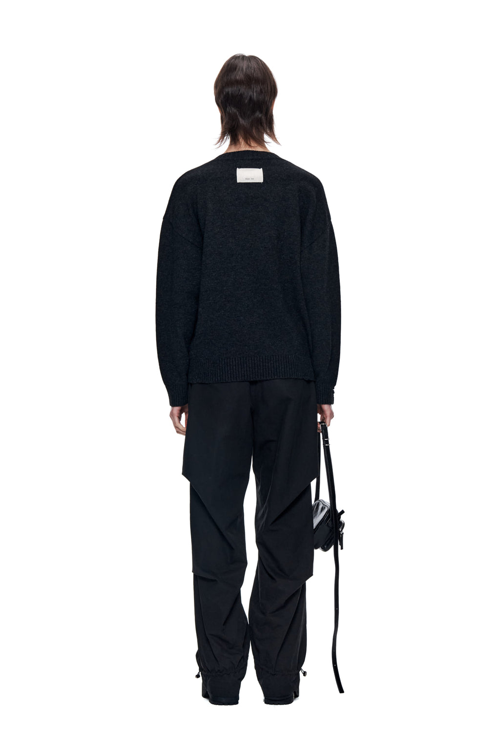 Matin Kim - Matin Sleeve Line Knit Pullover (Charcoal) product image 7 | TRAB K-Fashion Australia