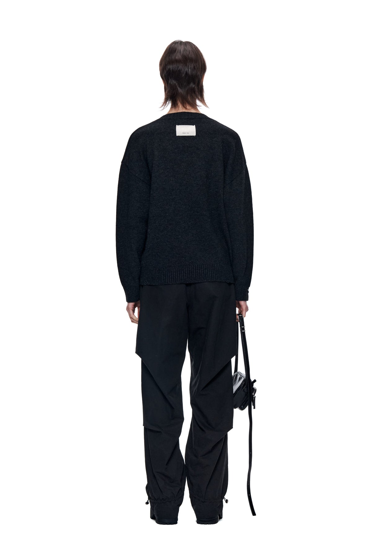 Matin Kim - Matin Sleeve Line Knit Pullover (Charcoal) product image 7 | TRAB K-Fashion Australia