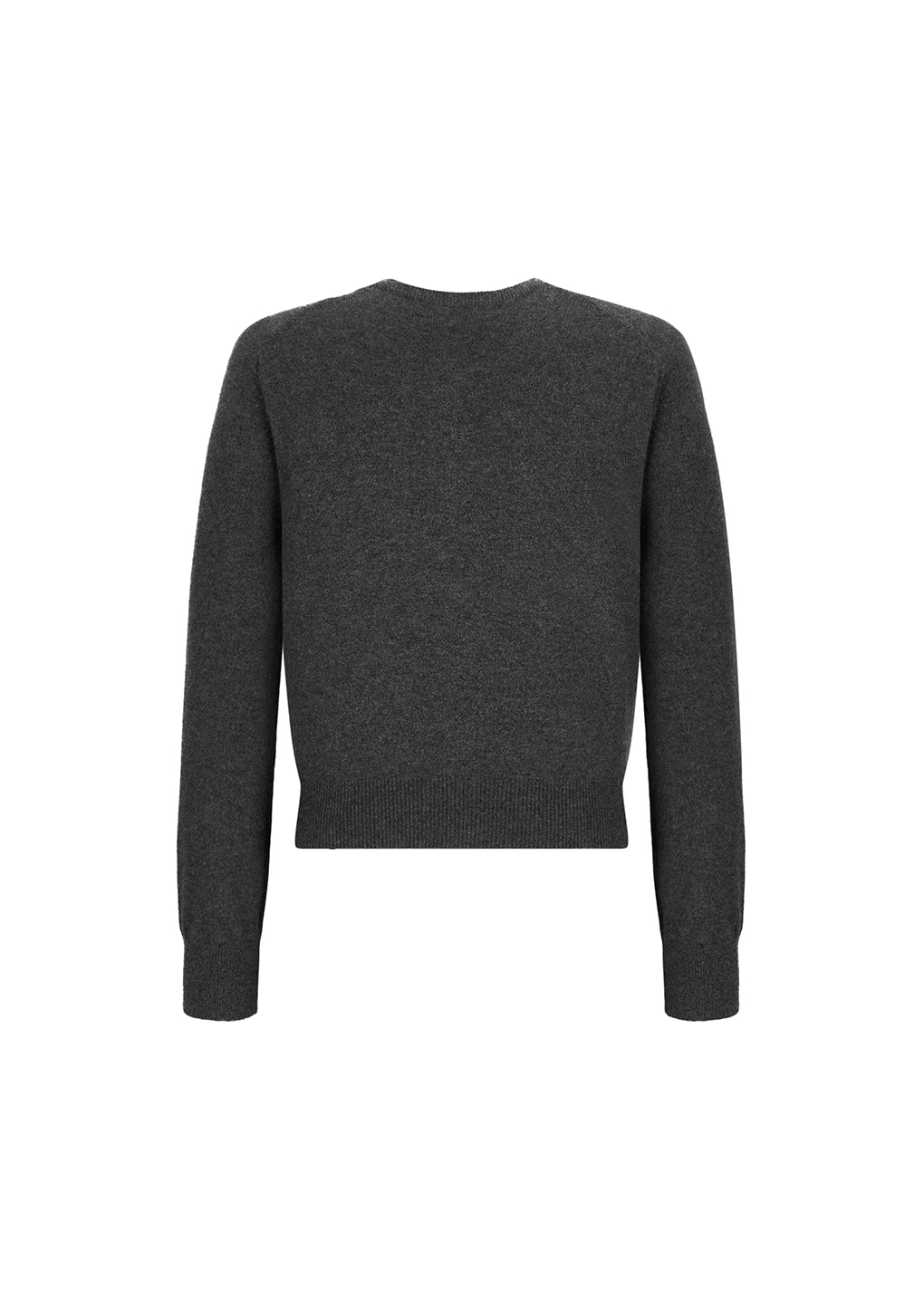 Amomento - Cashmere Crewneck Cardigan (Melange Grey) product image 6 | TRAB K-Fashion Australia