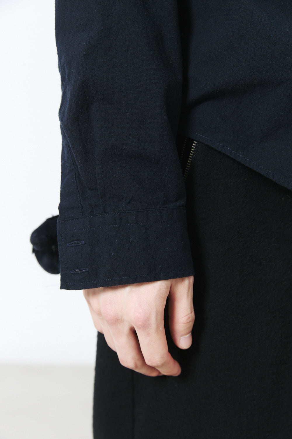 Hatchingroom - Rana Shirt Silk Nep (Black) product image 15 | TRAB K-Fashion Australia