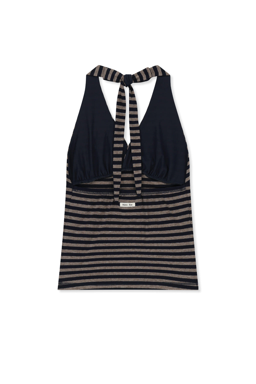 Matin Kim - Striped Halter Neck Top (Navy) product image 2 | TRAB K-Fashion Australia
