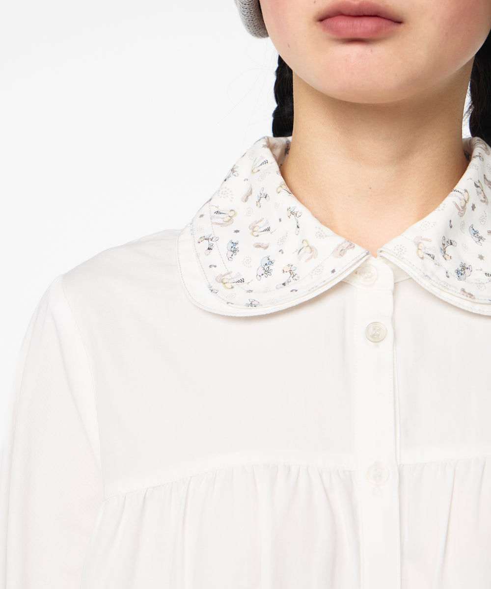 Coyseio - Graphic Round Collar Shirt (White) product image 8 | TRAB K-Fashion Australia