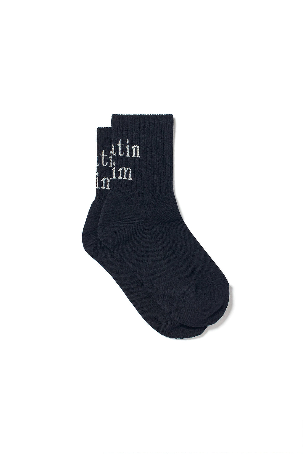 Matin Kim - Matin Big Logo Crew Socks (Black) product image 4 | TRAB K-Fashion Australia