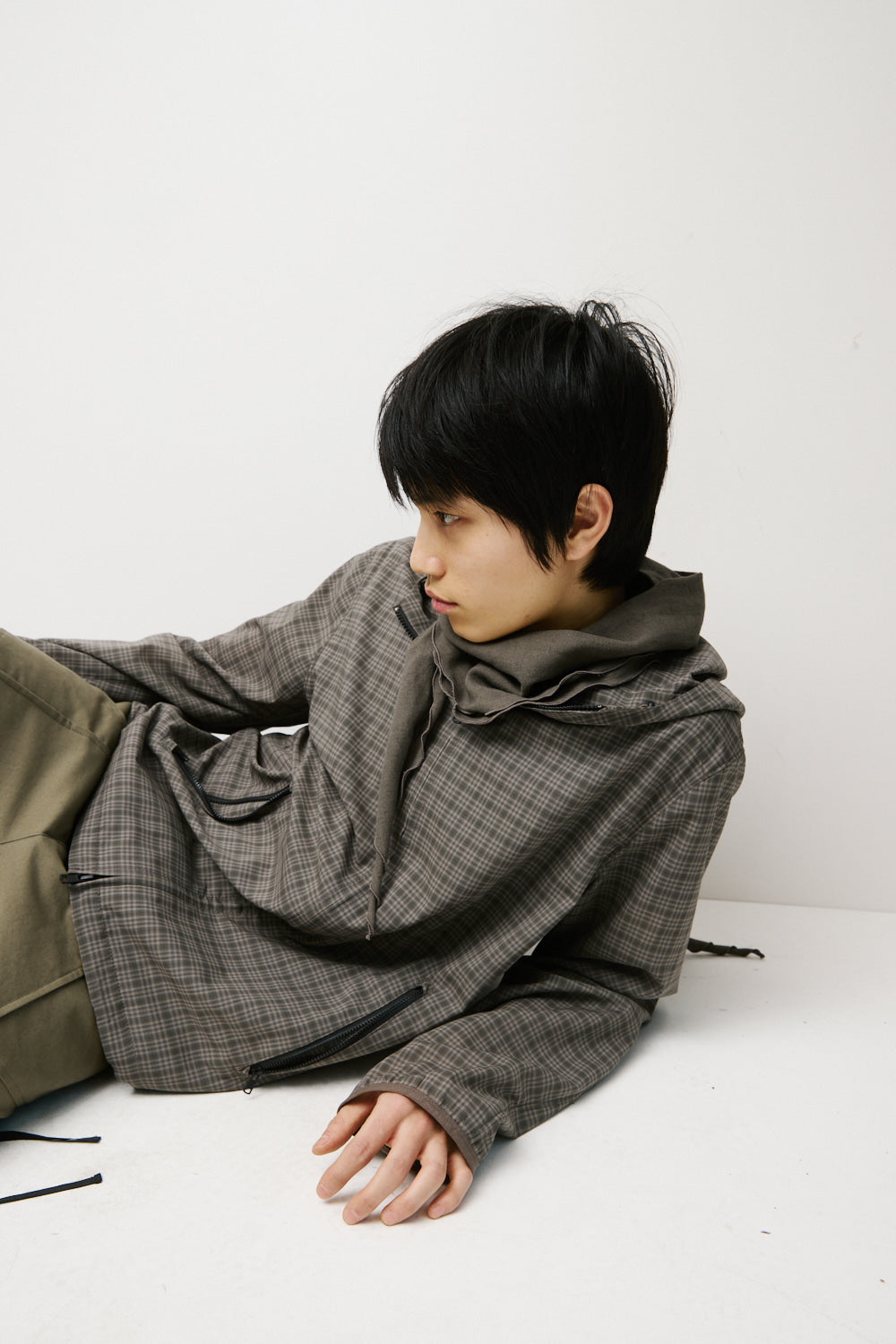 Hatchingroom - Vented Windbreaker Wool Check (Olive) product image 16 | TRAB K-Fashion Australia