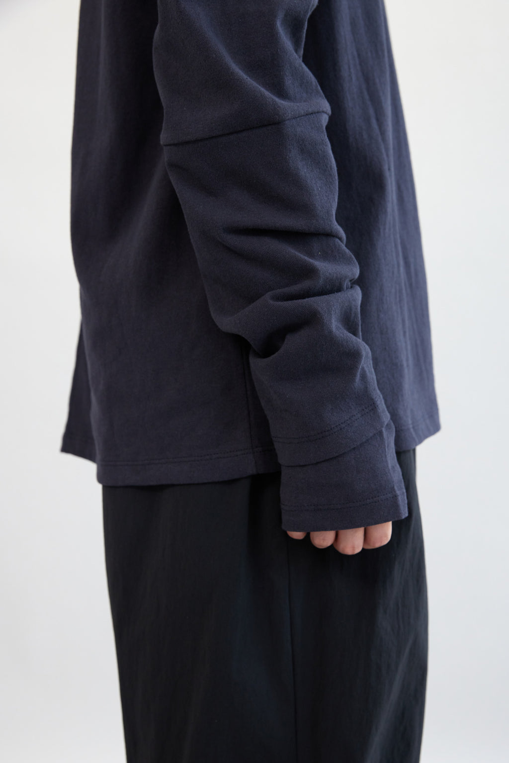 Hatchingroom - Double Sleeve Tee Blue (Charcoal) product image 11 | TRAB K-Fashion Australia