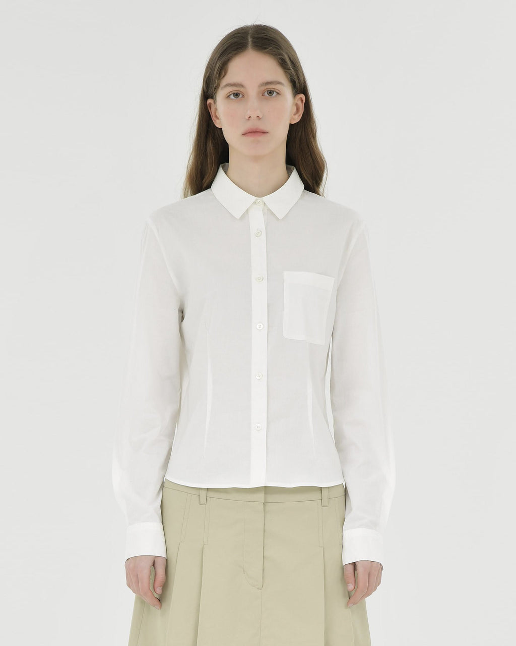 Brownyard - Line Shirt (White) product image 1 | TRAB K-Fashion Australia