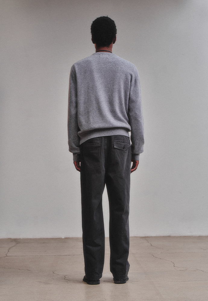 Art if acts - Wholegarment Round Neck Cardigan (Steel Grey) product image 4 | TRAB K-Fashion Australia