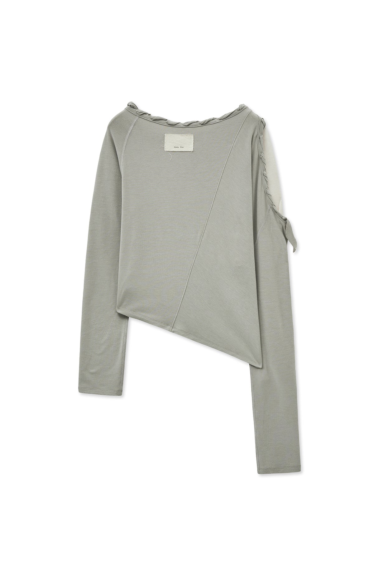 Matin Kim - Weaving Long Sleeve Top (Light Grey) product image 3 | TRAB K-Fashion Australia