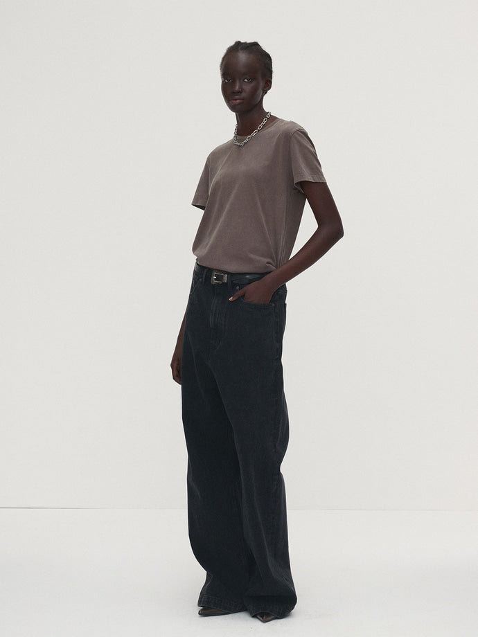 Tonywack - Wide-Leg Denim Jeans (Washed Black) product image 2 | TRAB K-Fashion Australia