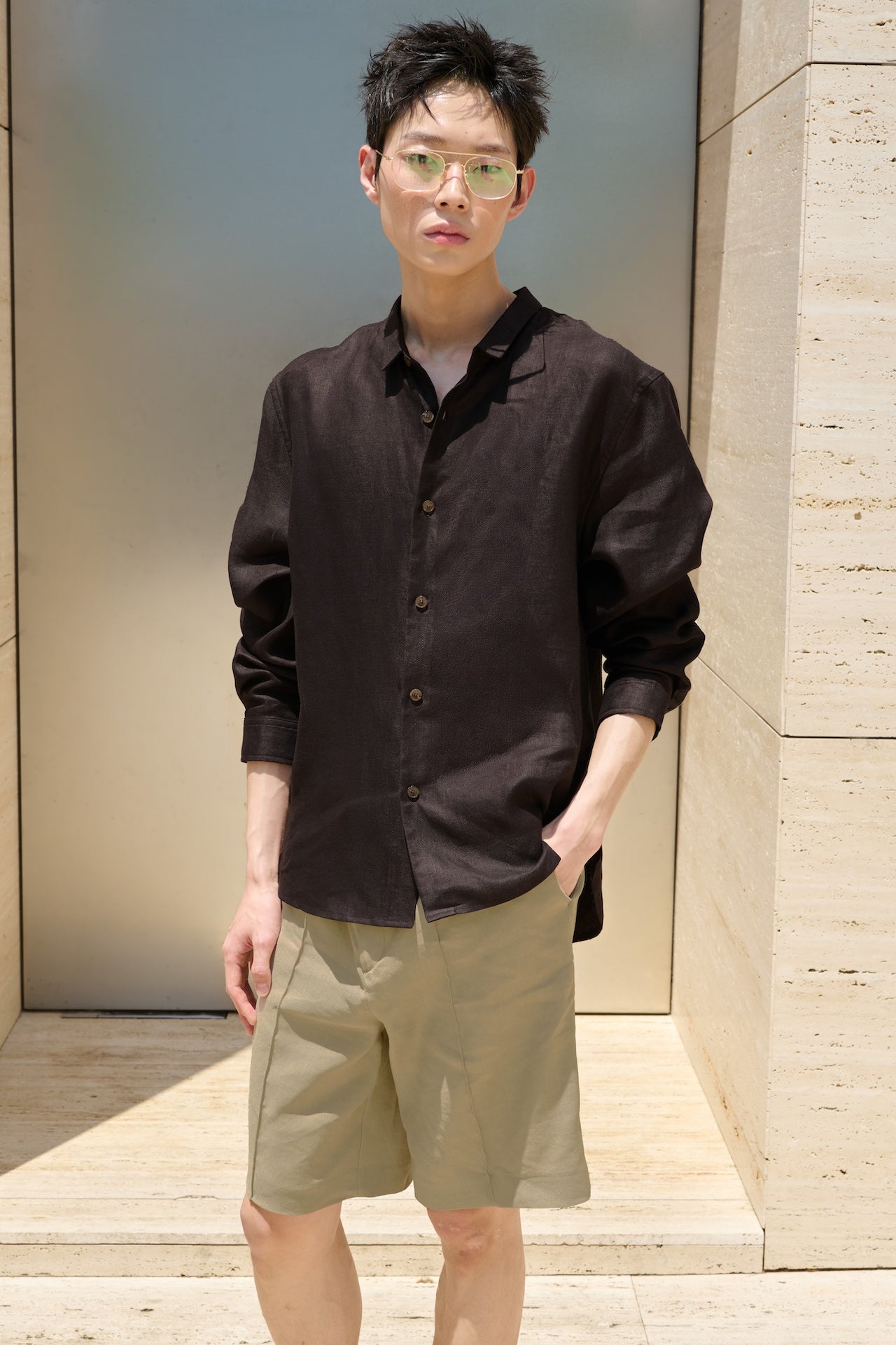 STU - Linen Shirt (Brown) product image 14 | TRAB K-Fashion Australia