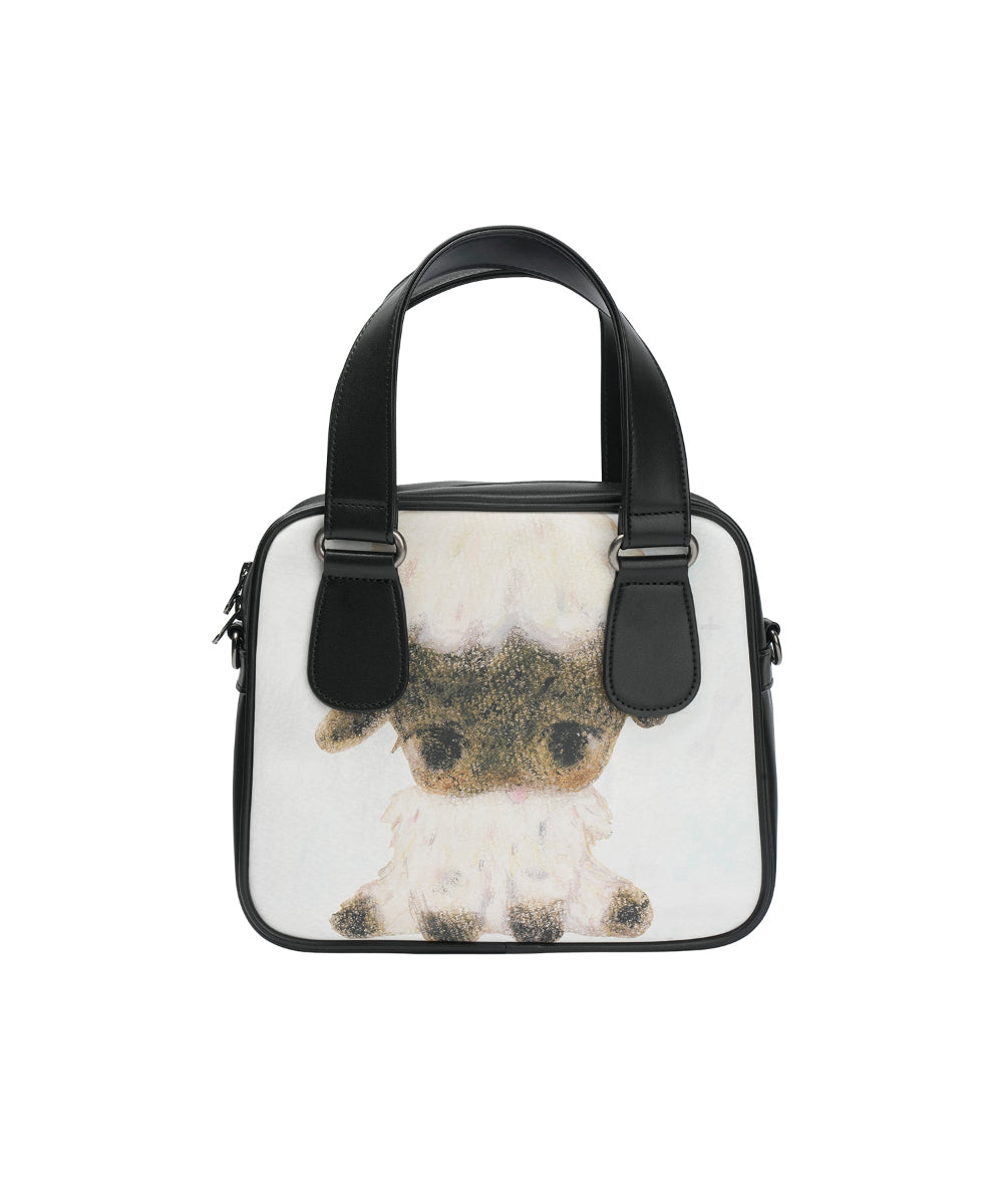 Coyseio - Vintage Sheep Graphic Tote Bag (Black) product image 10 | TRAB K-Fashion Australia
