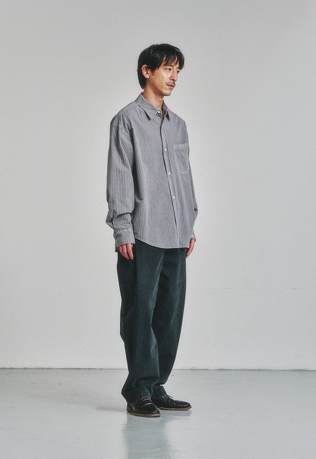 Art if acts - Cotton Side Tuck Curved Trousers (Stone) product image 3 | TRAB K-Fashion Australia