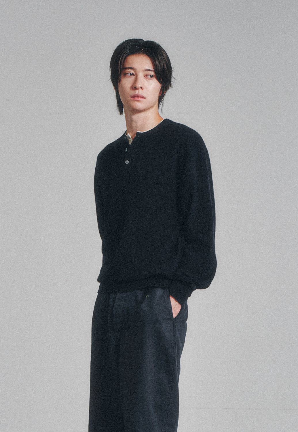 Art if acts - Henley Sweater (Dark Navy) product image 4 | TRAB K-Fashion Australia
