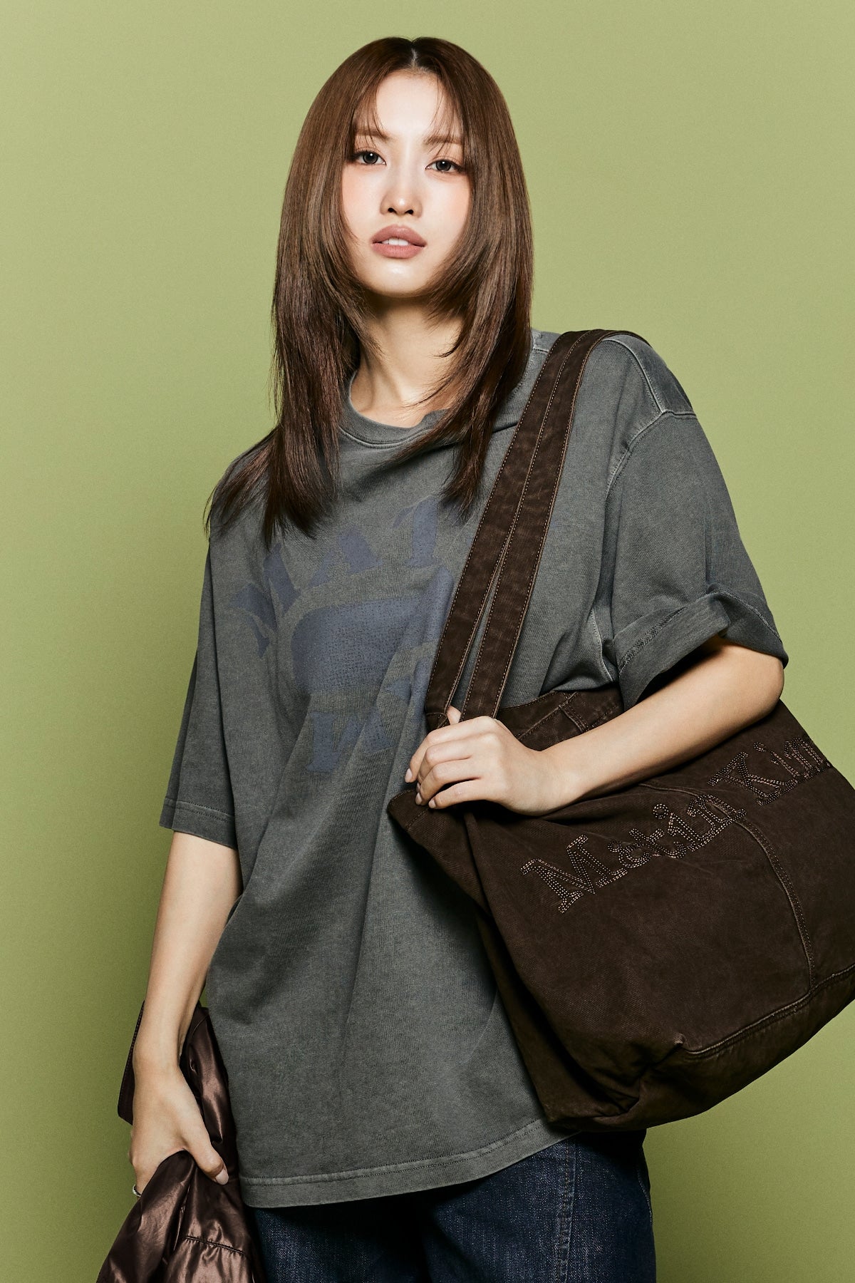 Matin Kim - Vintage Wahshed Overfit Top (Charcoal) product image 1 | TRAB K-Fashion Australia