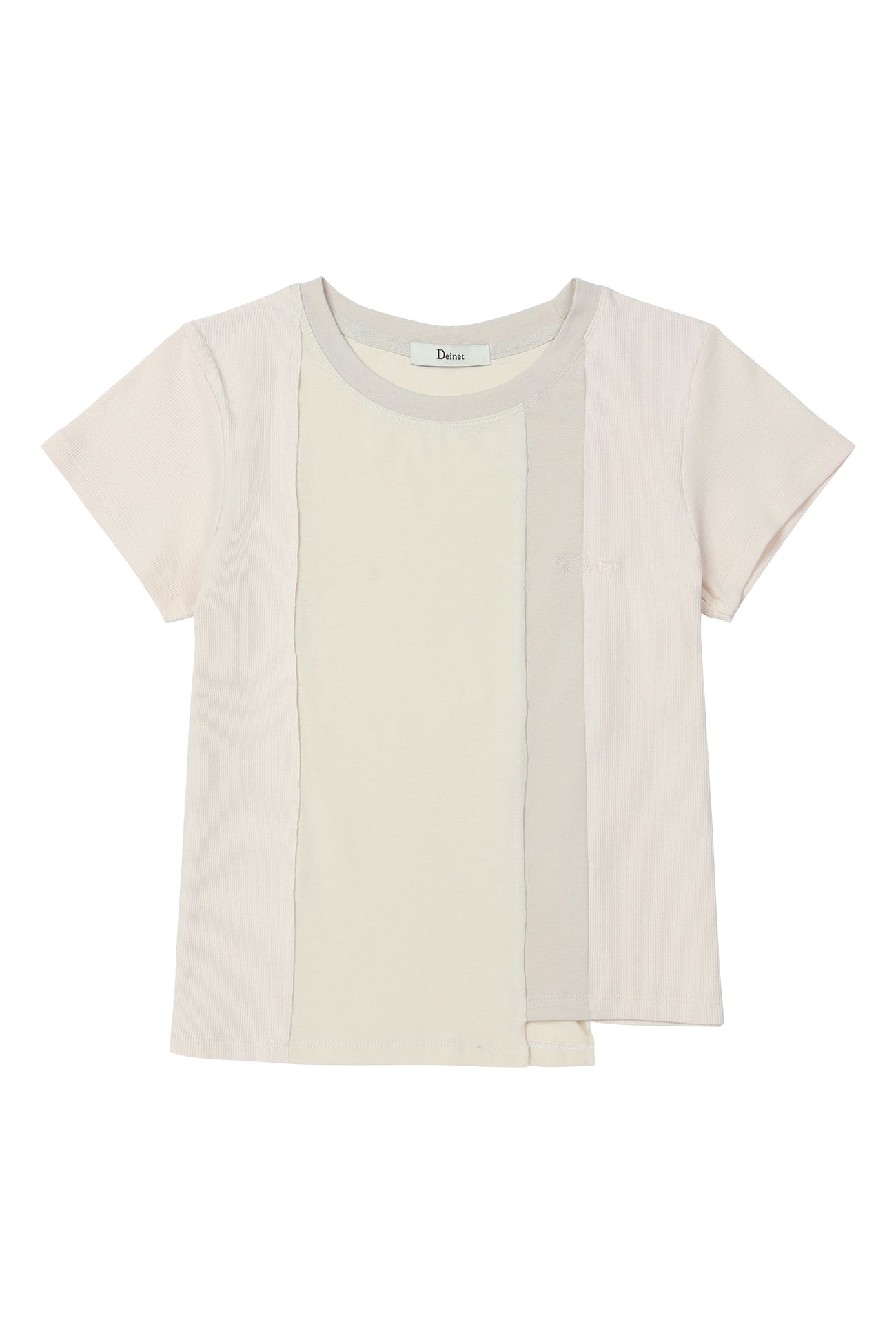 Deinet - Contrast T-Shirt (Beige) product image 1 | TRAB K-Fashion Australia