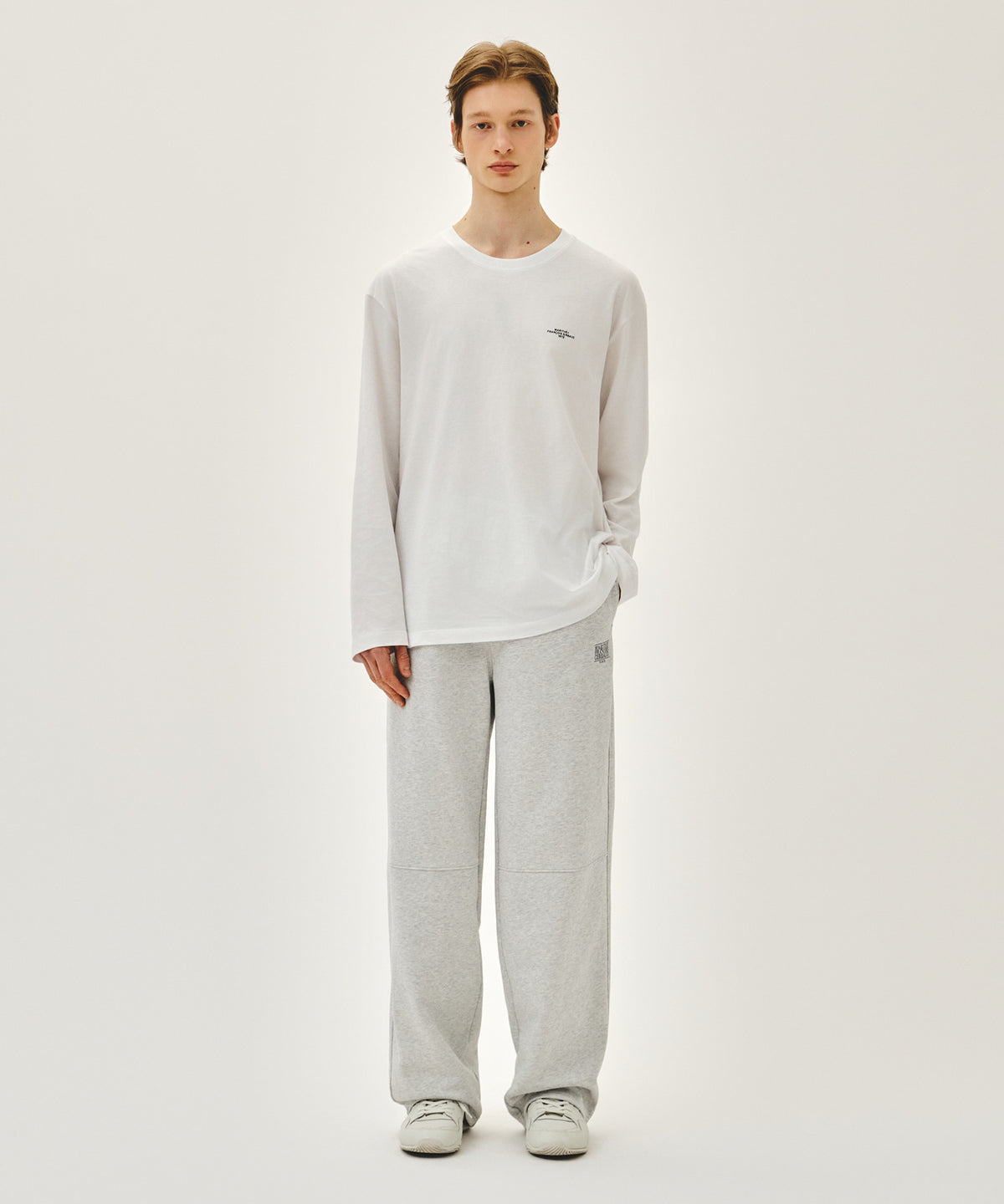 Marithe & Francois Girbaud - Classic Logo Sweat Pants (Light Heather Gray) product image 4 | TRAB K-Fashion Australia