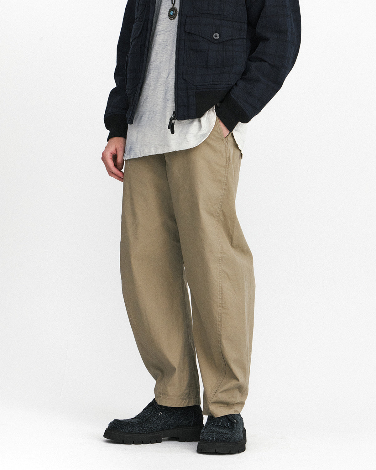 Eastlogue - Cinch Back Curved Pants (Sand) product image 2 | TRAB K-Fashion Australia