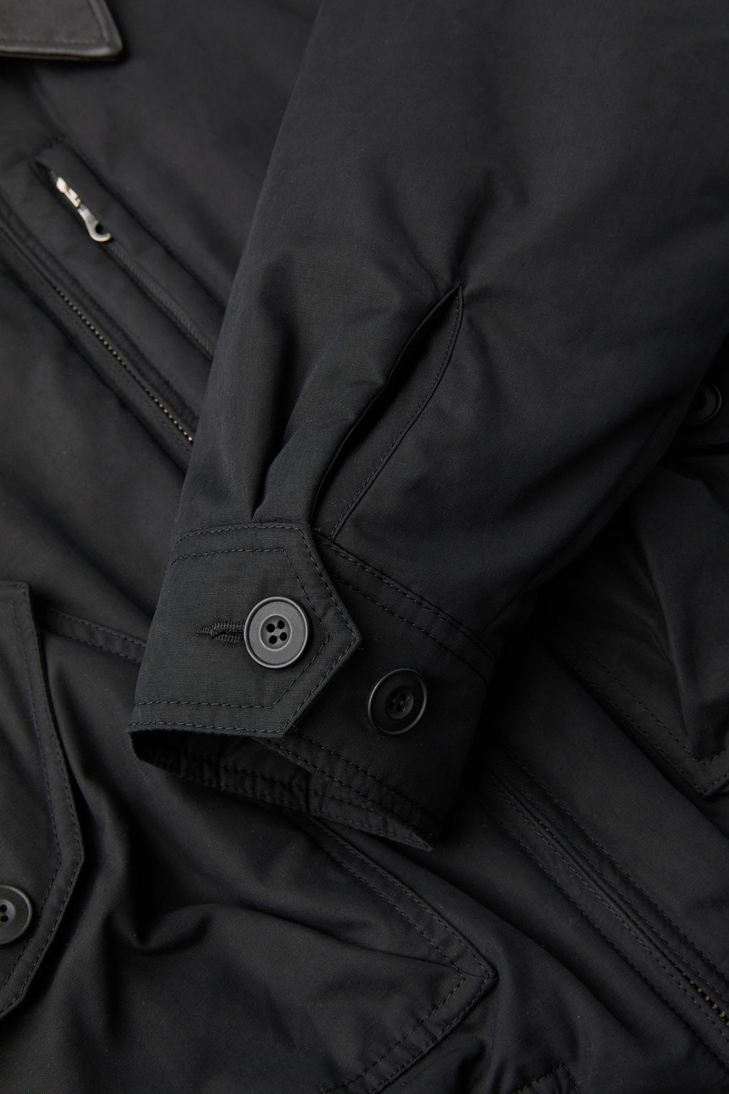 Coor - Leather Collar Mk-3 Flight Jumper (Black) product image 6 | TRAB K-Fashion Australia