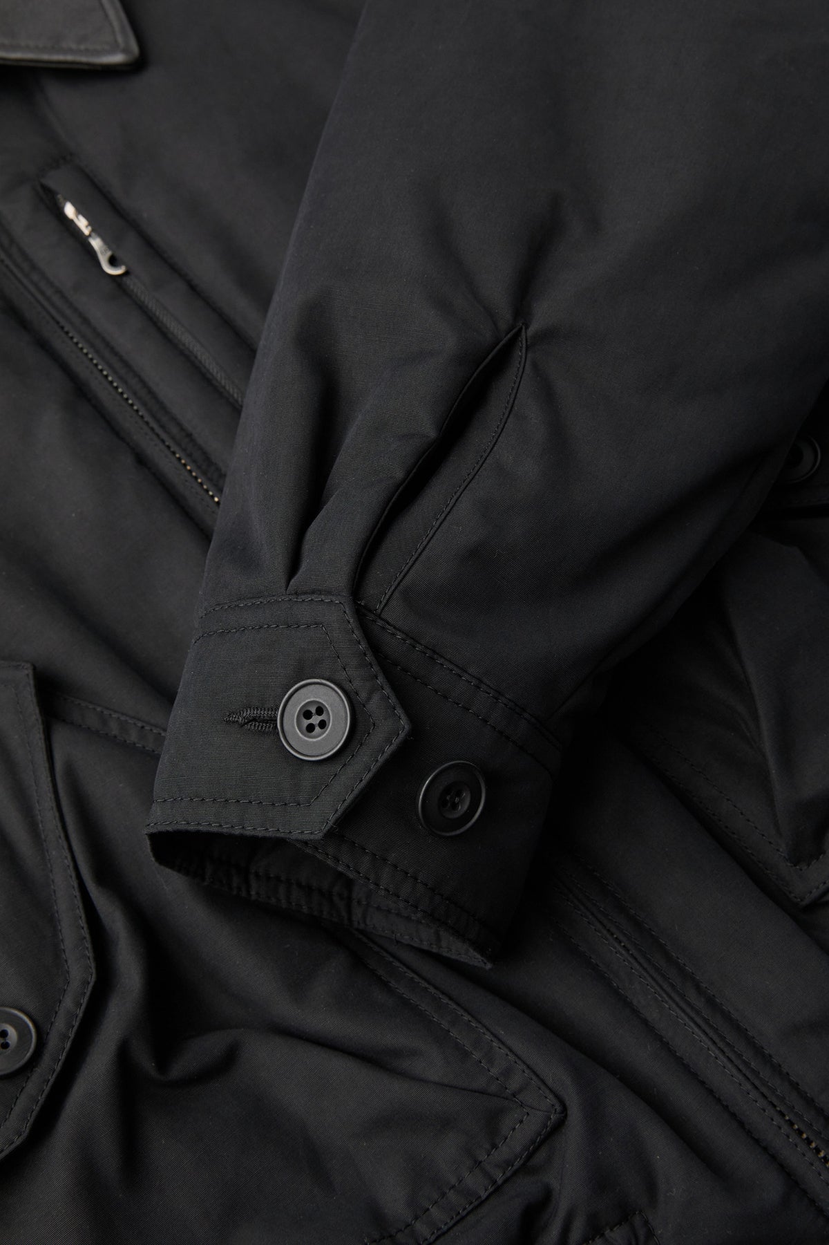 Coor - Leather Collar Mk-3 Flight Jumper (Black) product image 6 | TRAB K-Fashion Australia