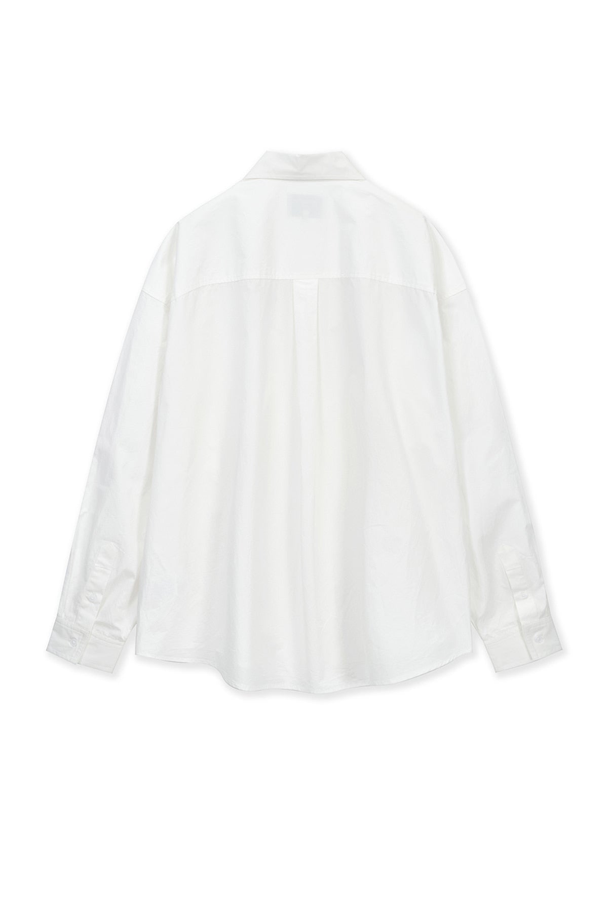 Matin Kim - Embroidery Small Logo Shirt (White) product image 2 | TRAB K-Fashion Australia