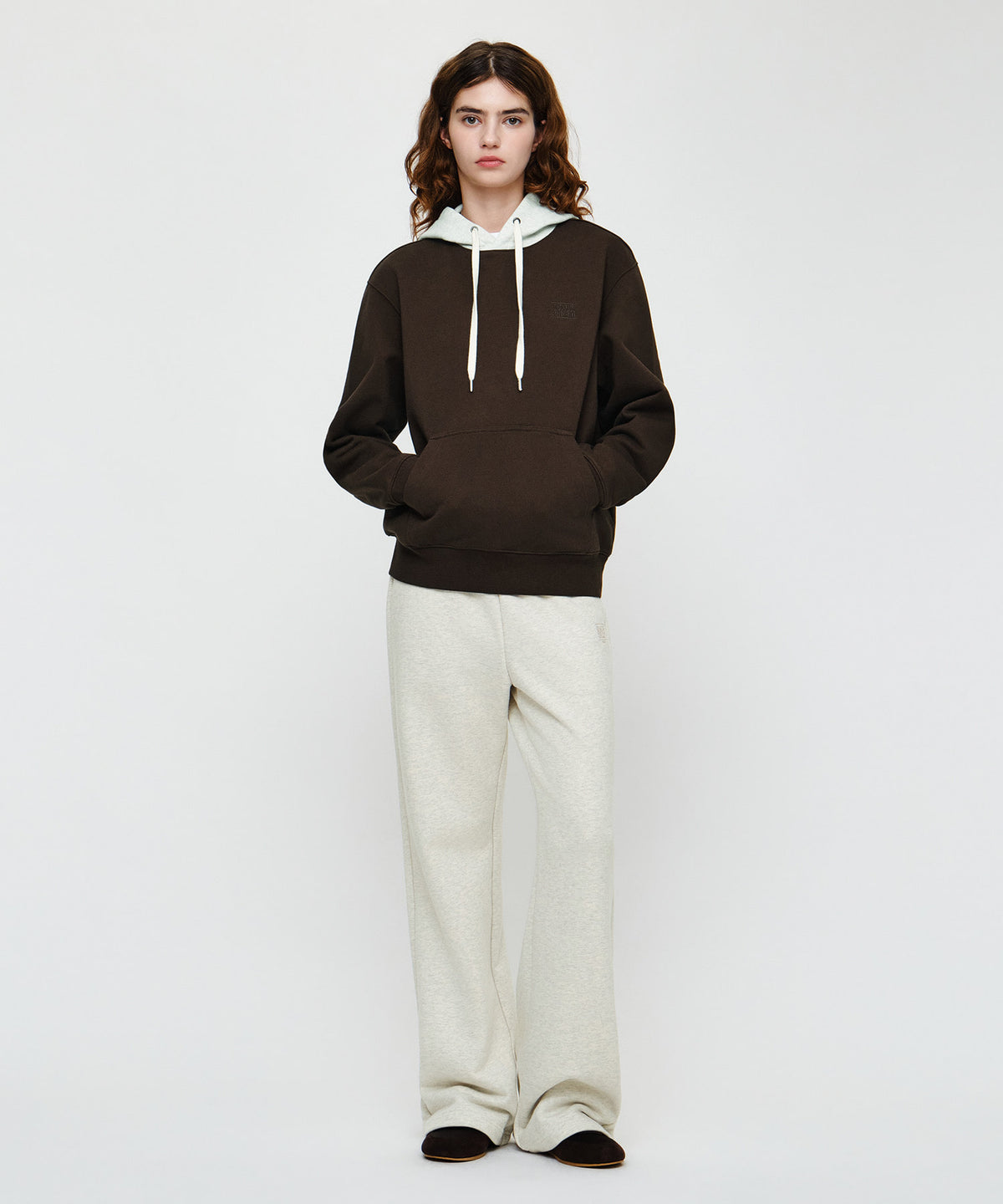 Marithe & Francois Girbaud - Small Classic Logo Embroidery Hoodie (Brown) product image 4 | TRAB K-Fashion Australia