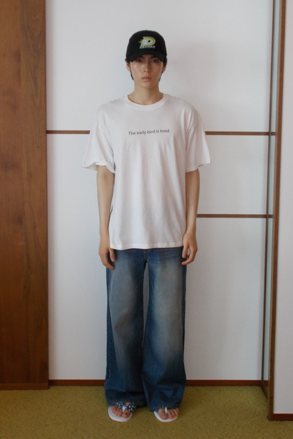 Deinet - The Early Bird Is Tired T-Shirt (White) product image 1 | TRAB K-Fashion Australia