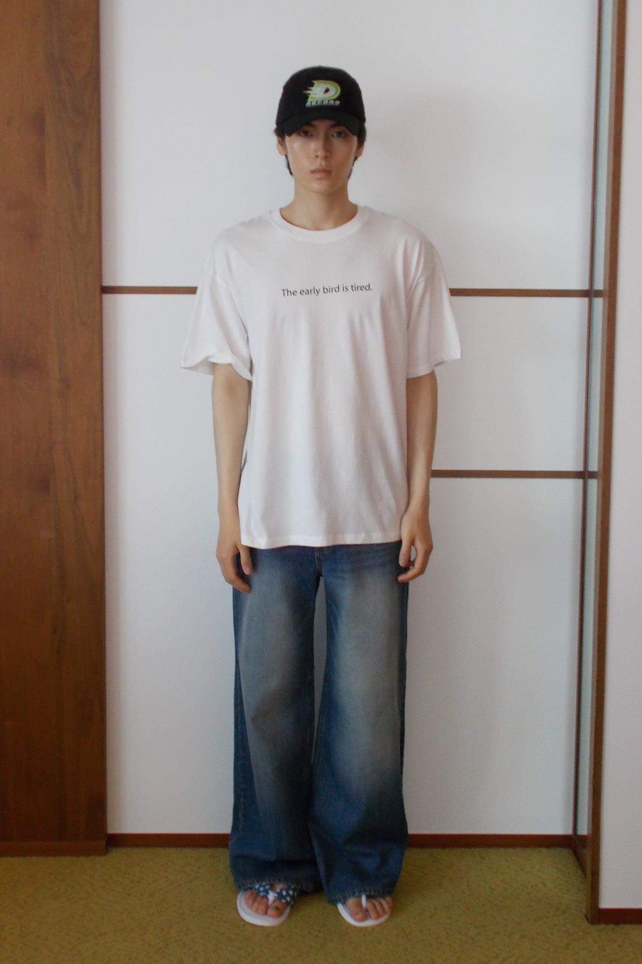 Deinet - The Early Bird Is Tired T-Shirt (White) product image 1 | TRAB K-Fashion Australia