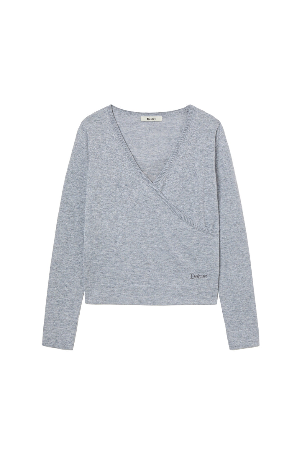 Deinet - V-Neck Metal Knit (Silver) product image 1 | TRAB K-Fashion Australia
