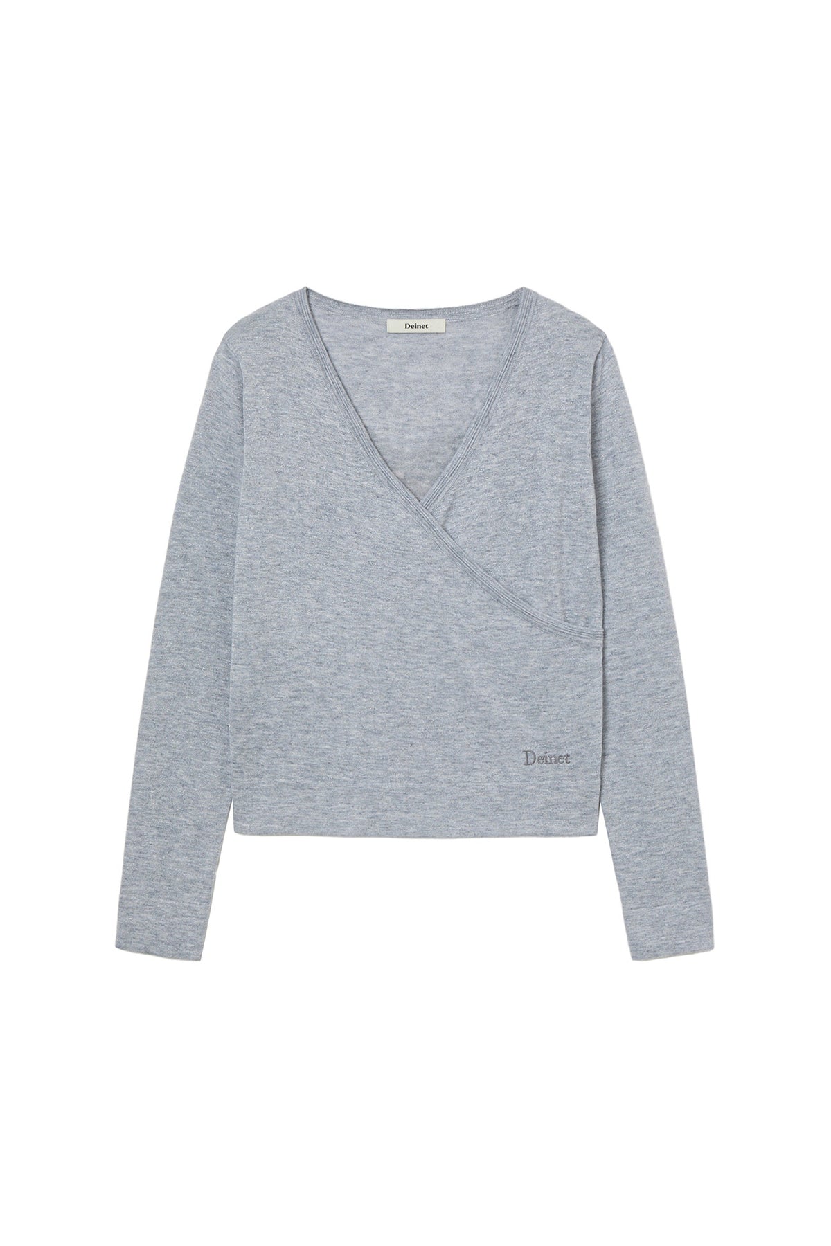 Deinet - V-Neck Metal Knit (Silver) product image 1 | TRAB K-Fashion Australia