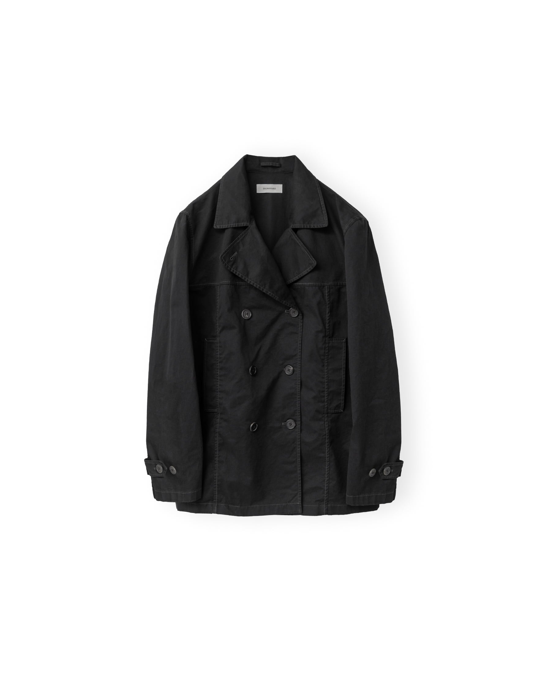 Brownyard - Washed Double Half Coat (Black) product image 5 | TRAB K-Fashion Australia