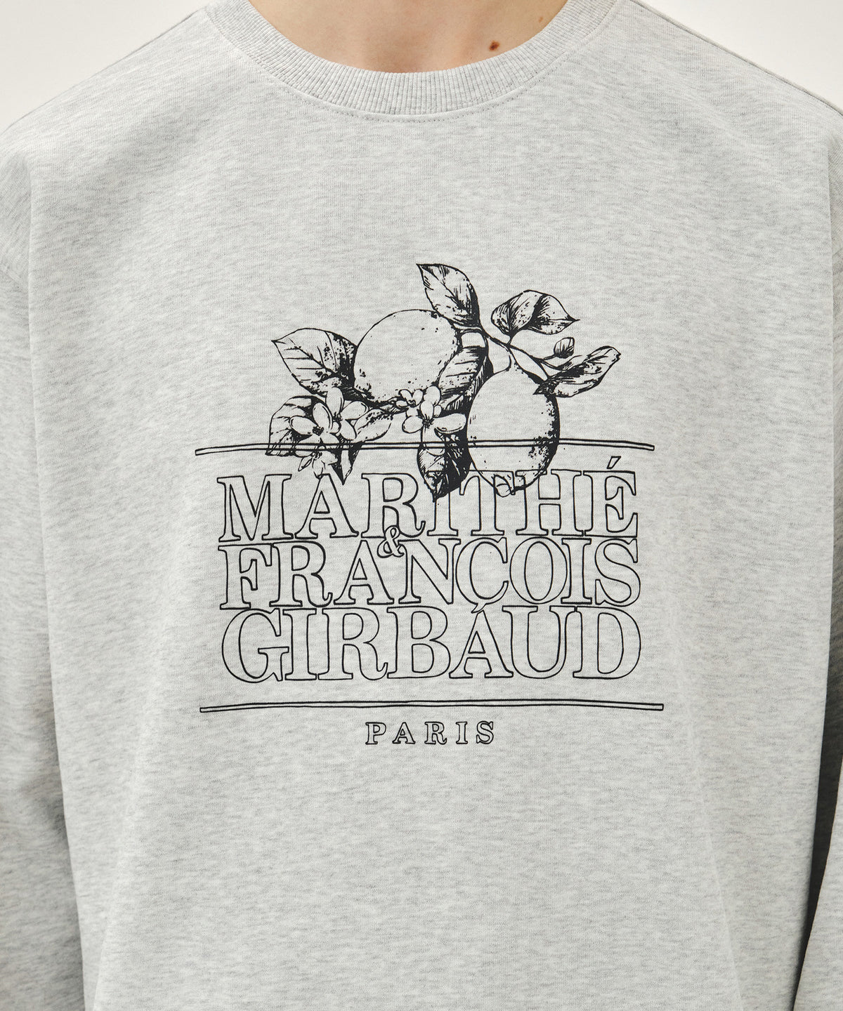Marithe & Francois Girbaud - Lemon Classic Logo Sweatshirt (Light Heather Gray) product image 4 | TRAB K-Fashion Australia