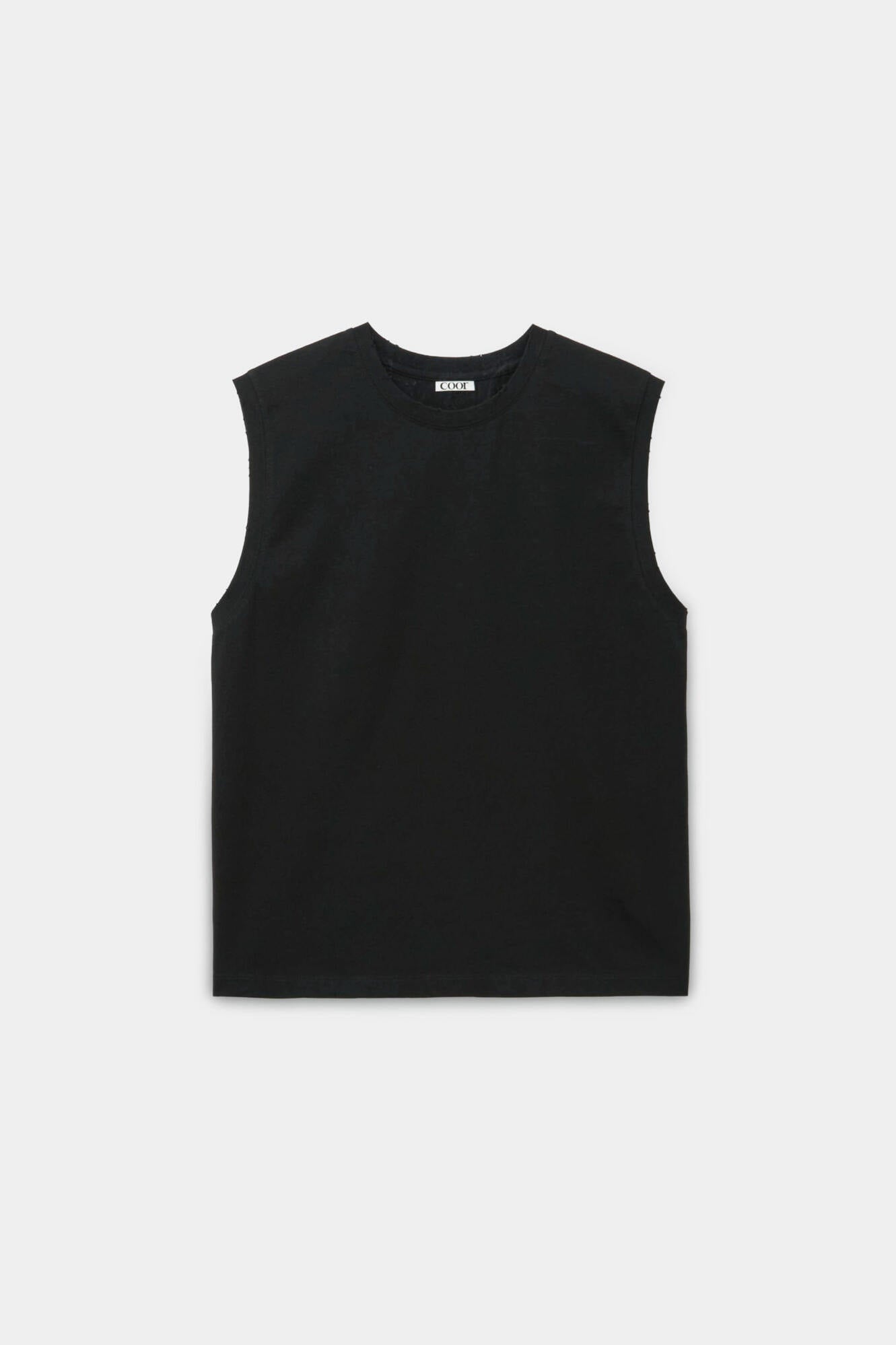 Coor - Distressed Cotton Sleeveless (Black) product image 1 | TRAB K-Fashion Australia