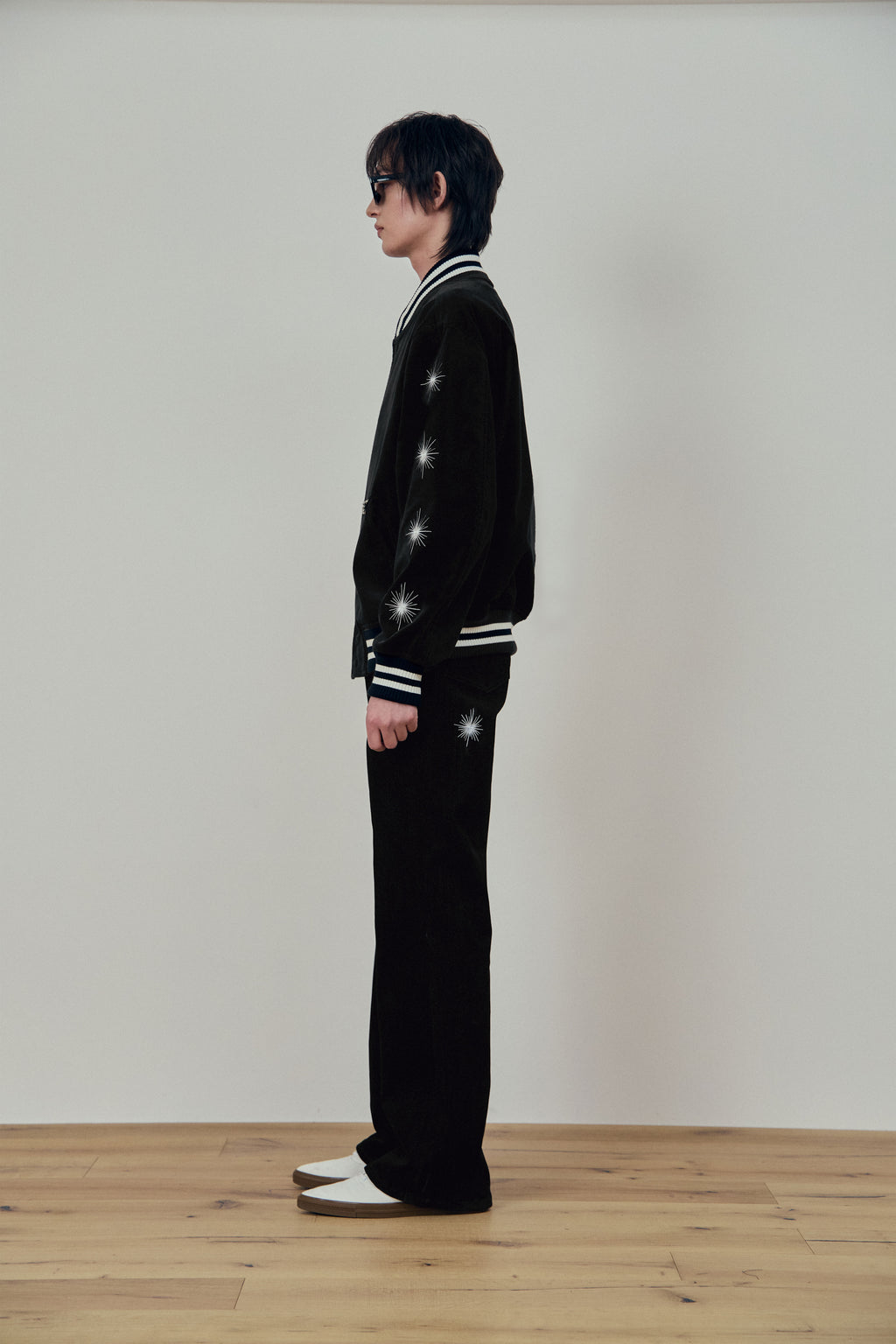 Stu - Embroidery Velvet Varsity (Black) product image 2 | TRAB K-Fashion Australia