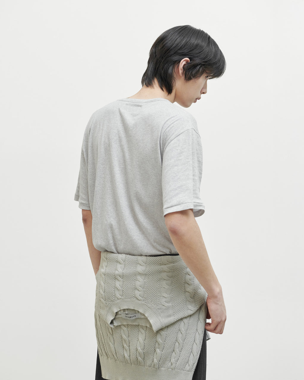 Brownyard - Cashmere Half Sleeve (Light Grey) product image 3 | TRAB K-Fashion Australia