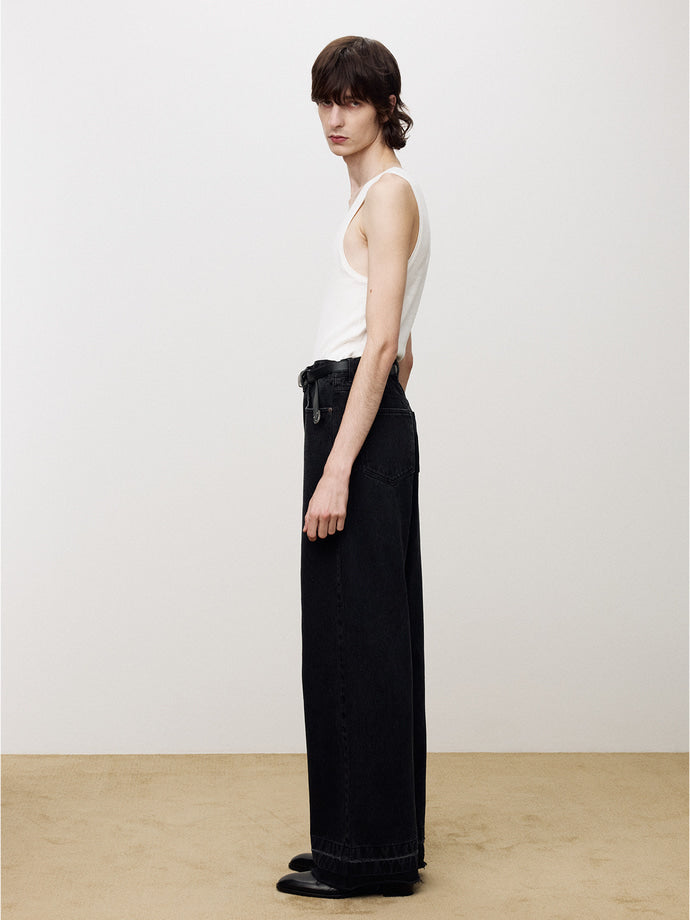Tonywack - Wide-Leg Denim Jeans (Faded Black) product image 2 | TRAB K-Fashion Australia