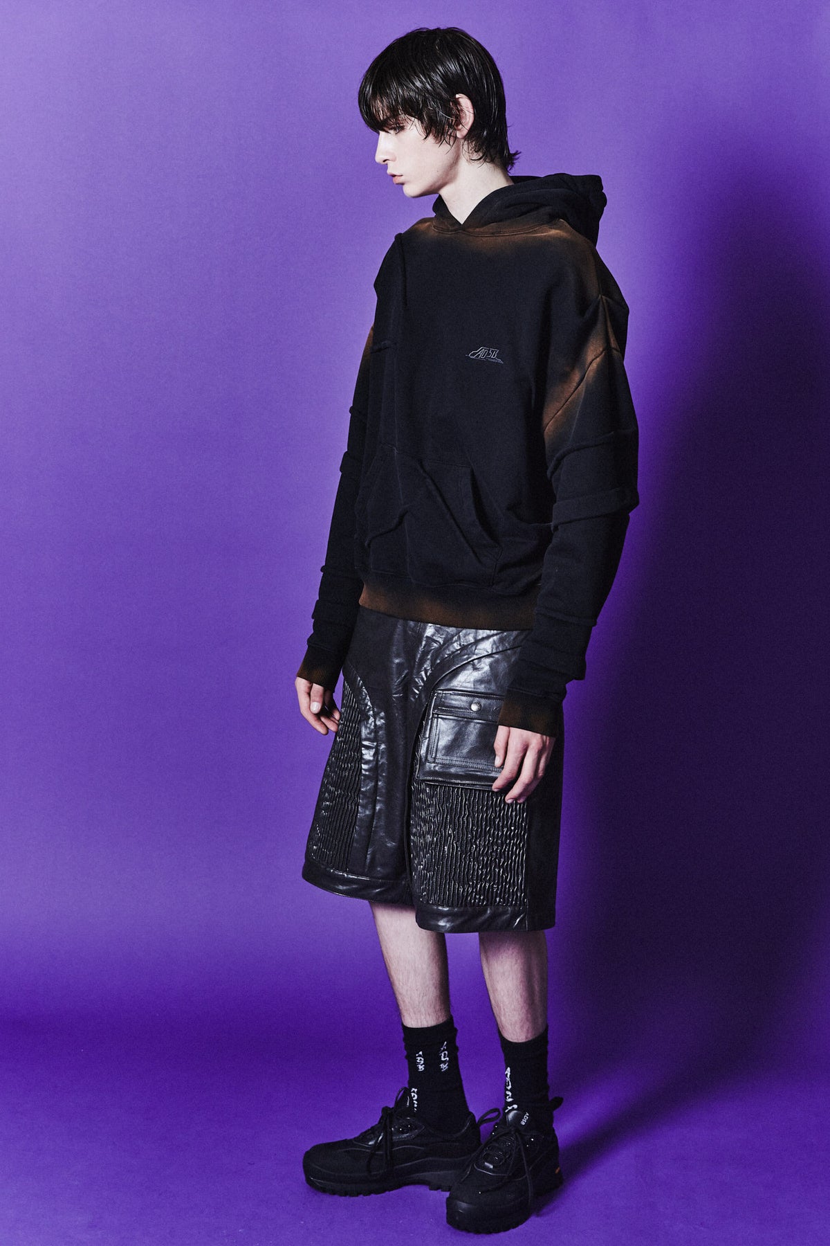 Andersson Bell - Mardro Gradient Hoodie (Black) product image 3 | TRAB K-Fashion Australia