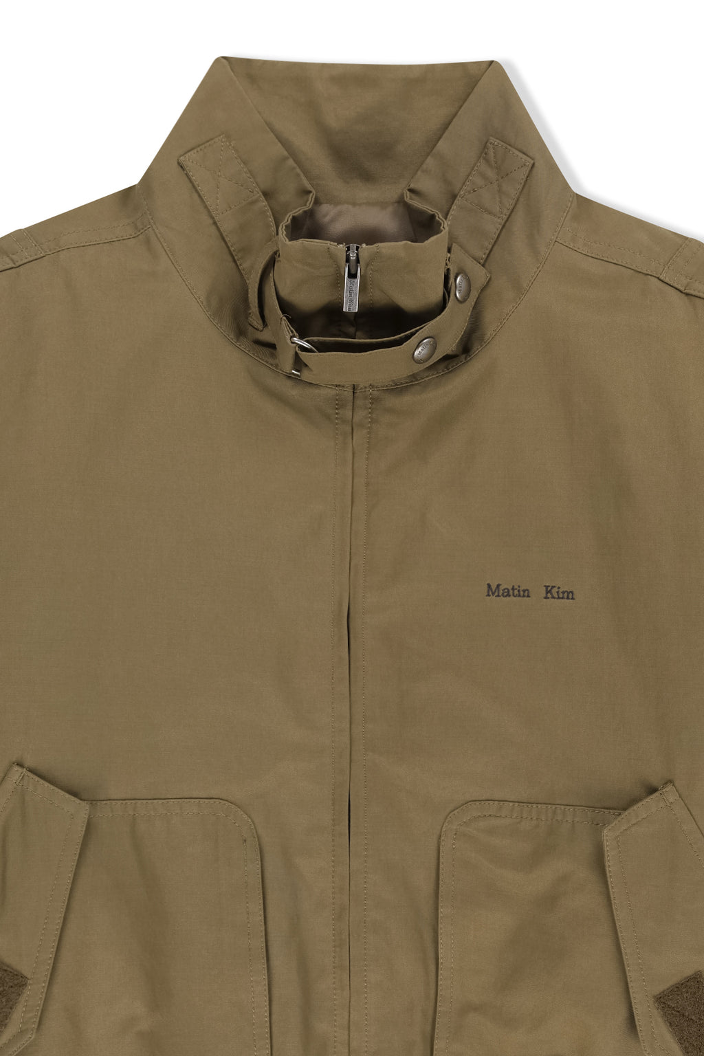 Matin Kim - Buckle High Neck Utility Jumper (Khaki) product image 4 | TRAB K-Fashion Australia