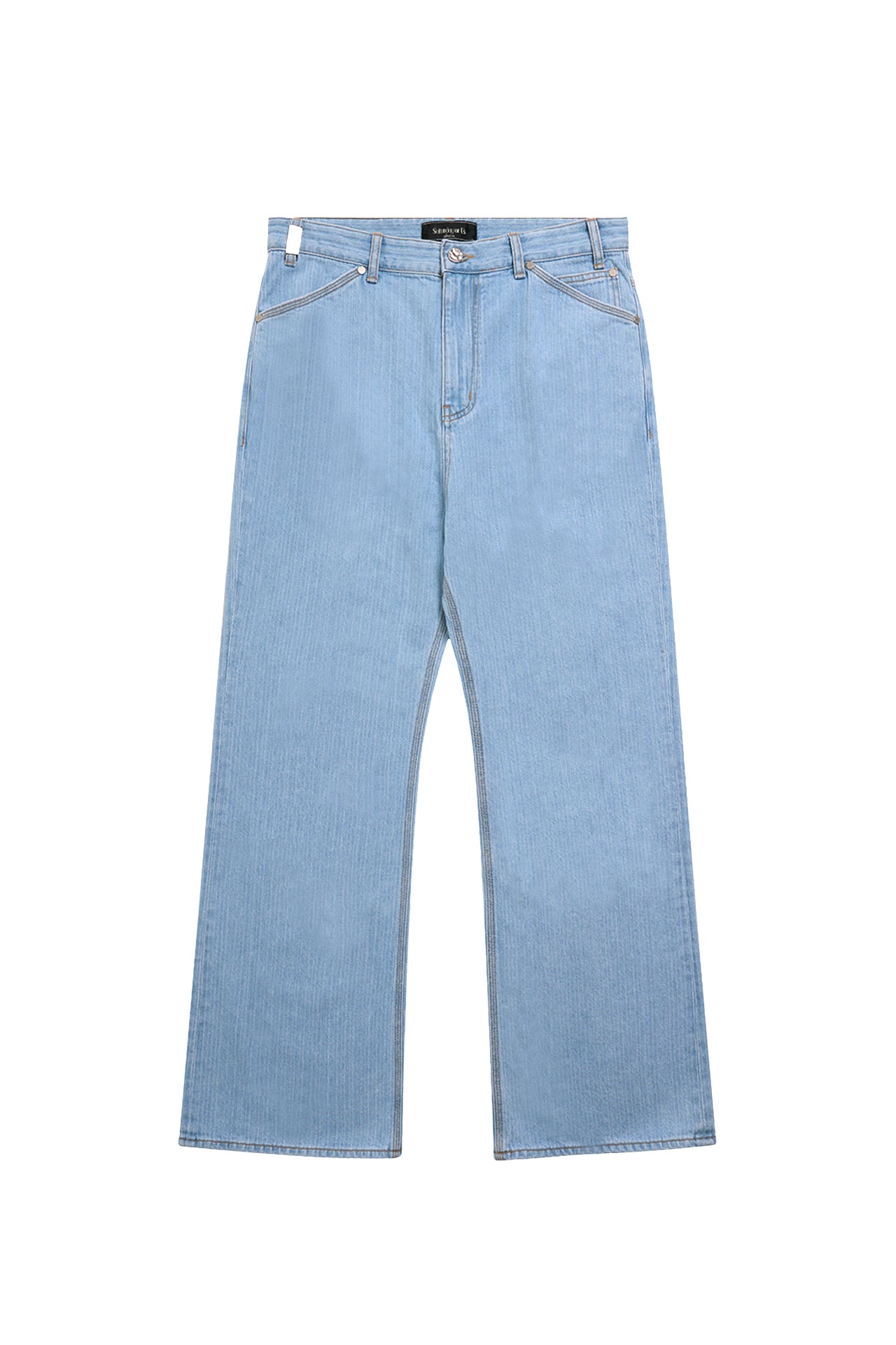 Stu - Embo Stripe Denim Pants Light (Blue) product image 16 | TRAB K-Fashion Australia