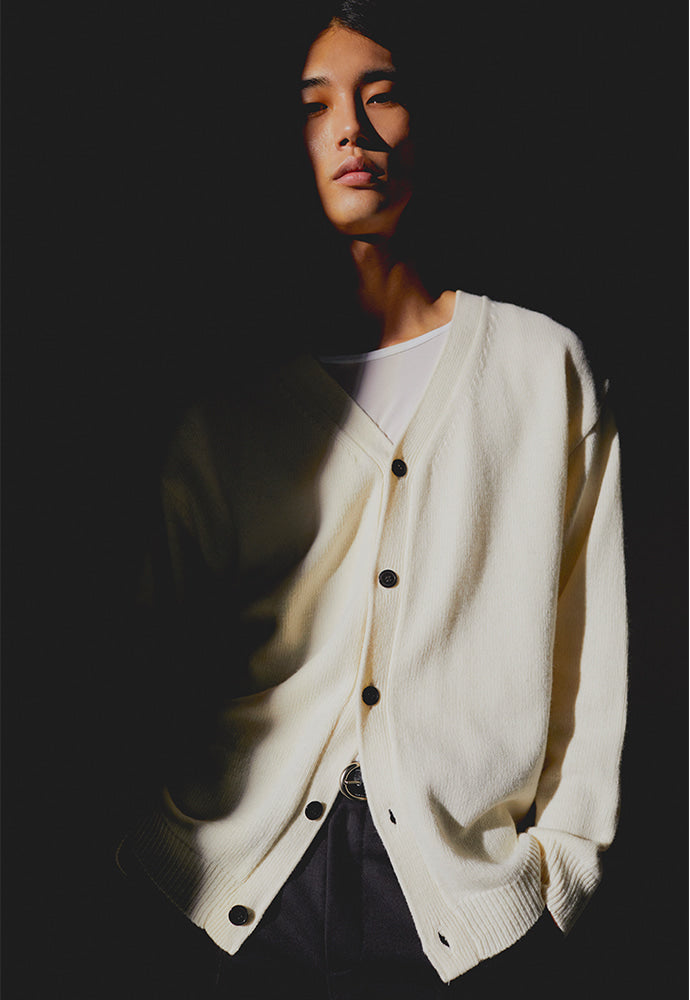 Tonywack - Polar Flash Patchwork Cardigan (Ecru) product image 2 | TRAB K-Fashion Australia