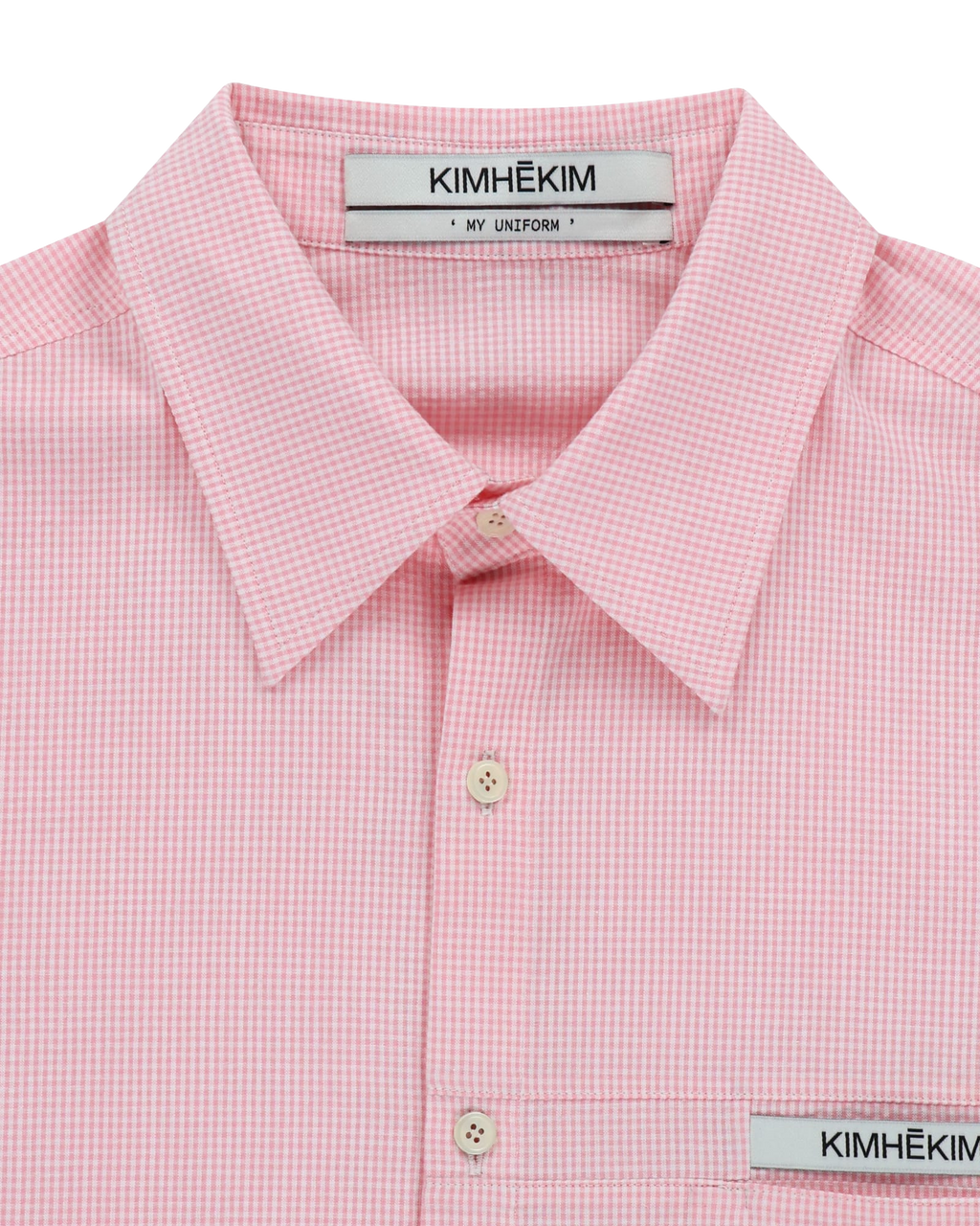Kimhe Kim - Stripped Label Shirt (Pink) product image 5 | TRAB K-Fashion Australia