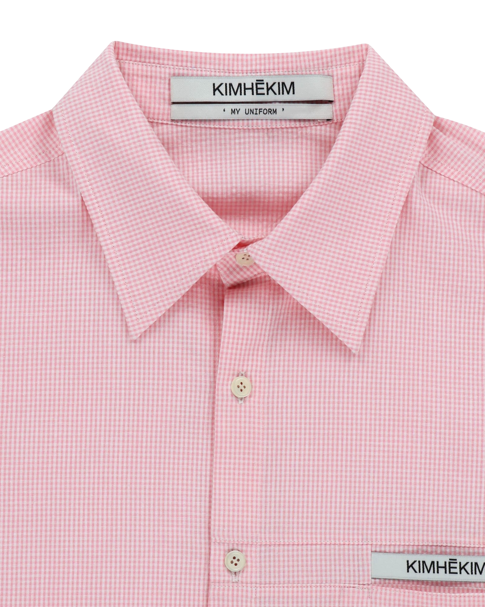 Kimhe Kim - Stripped Label Shirt (Pink) product image 5 | TRAB K-Fashion Australia