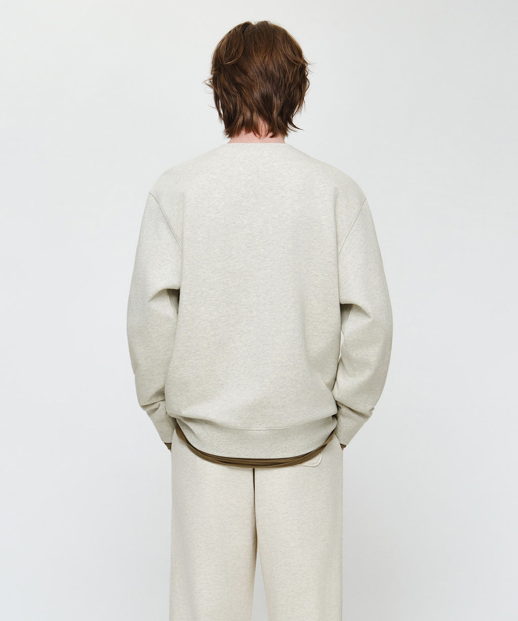 Marithe & Francois Girbaud - Small Classic Logo Embroidery Sweatshirt (Oatmeal) product image 3 | TRAB K-Fashion Australia