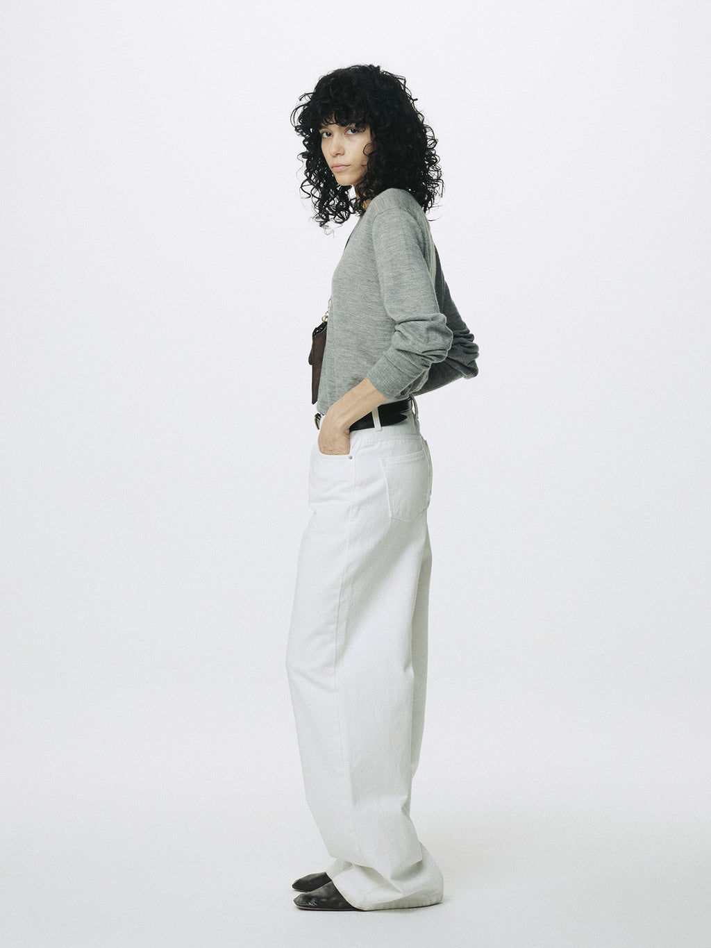 Tonywack - Wide-Leg Baggy Denim Jeans (Off White) product image 2 | TRAB K-Fashion Australia
